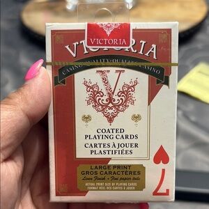 Free with purchase- add to bundle Victoria Coated Playing Cards